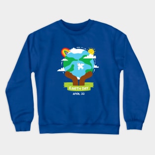 rainbow african happy Earth Day Crewneck Sweatshirt